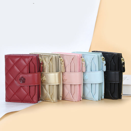 Women's Short Multiple Card Slots Zipper Wallet