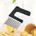 Stainless Steel Handheld Potato Cutter Cutter Wave French Fries Cutting Multifunctional