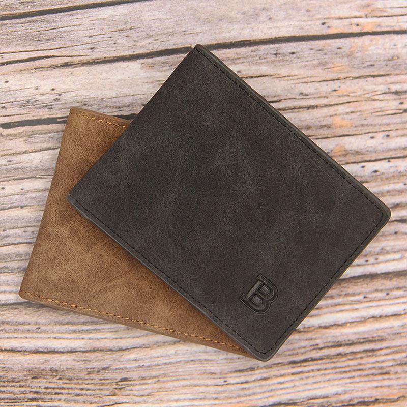 New Fashion Men's Short Vintage Frosted Wallet