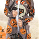 Halloween Digital Printing Casual Cardigan Jacket Women