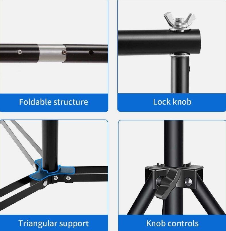 Adjustable Photography Background Support Stand Photo Backdrop Crossbar Kit