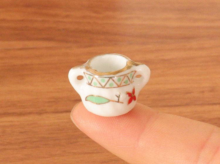 Simulation Ceramic Pot Kettle Teapot Miniature Scene Mini Accessories Model Ornaments