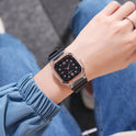 Student Style Children's Silicone Diamond Trend Fashion Square Women's Watch