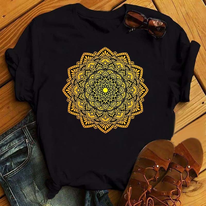 New Simple T-shirt Printed Pattern Black