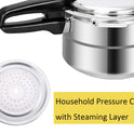 5L Aluminium Pressure Cooker Quick With Lid Latch Indicator Explosion-Proof