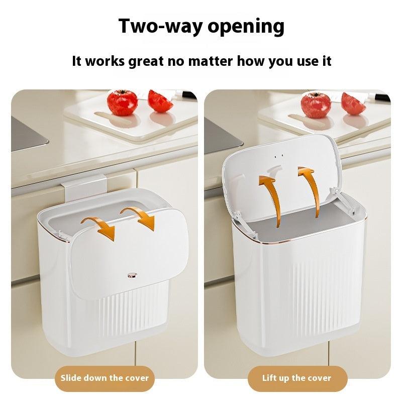 Kitchen Wall-mounted Trash Can Household Toilet Large Capacity Punch-free Hanging