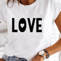 European And American Women's Clothing Casual Daily Short Sleeve Casual Cotton T-shirt