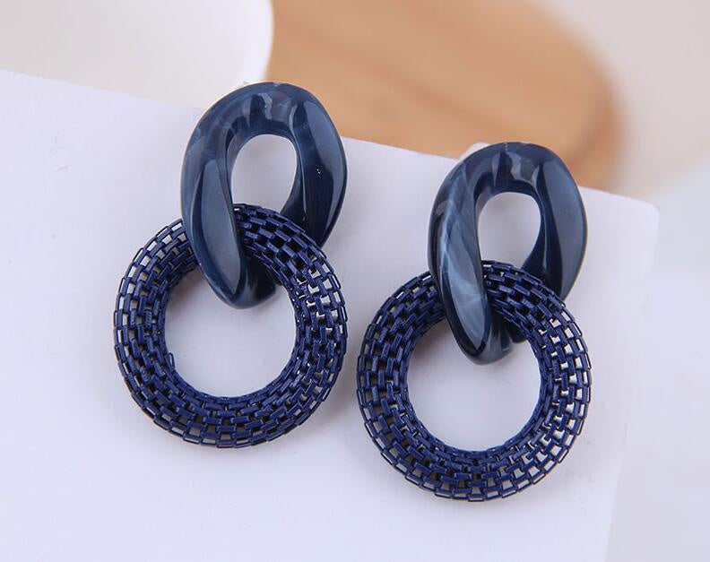 Fashion Exaggerated Acrylic Chain Earrings