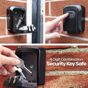 Wall Mounted Key Safe, 4 Combination Key Safe Outdoor Security Key Lock Box