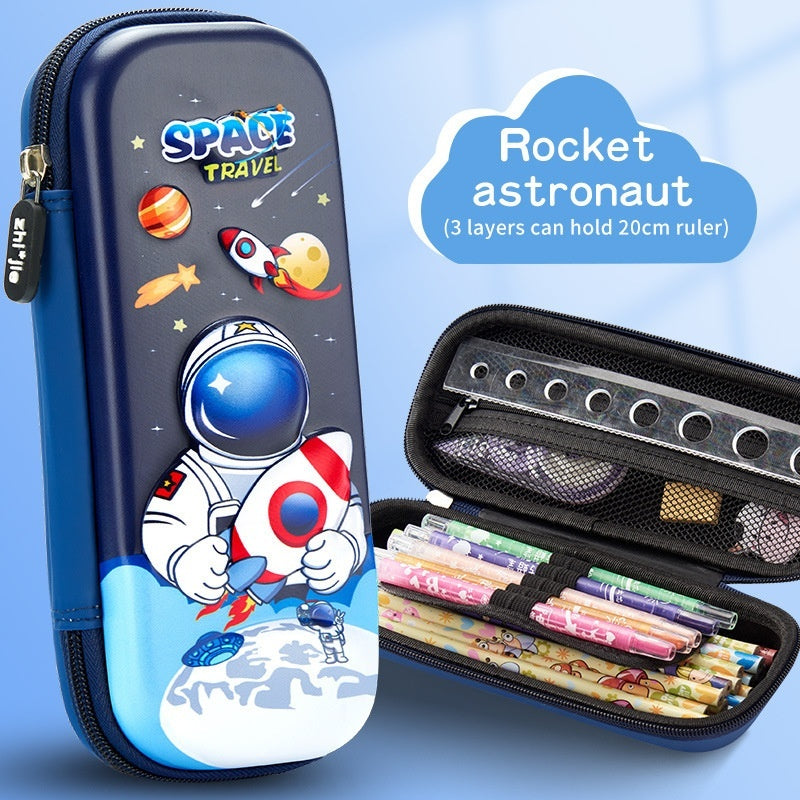 3D Leather Stationery Box Pencil Case