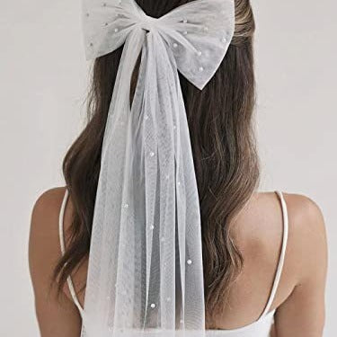 European And American Mesh Models Hair Accessories Nail Pearl Bow Decorative Hair Clip