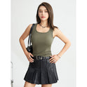 Solid Color Slim Fit Knit Bottoming Shirt Camisole