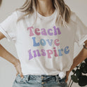 Sweet Cute Letters T-shirt Loose Round Neck