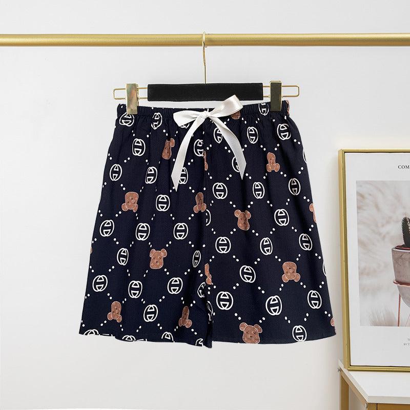 Cotton Silk Pajama Pants Women's Thin Shorts Artificial Cotton Casual Outdoor Home Pants