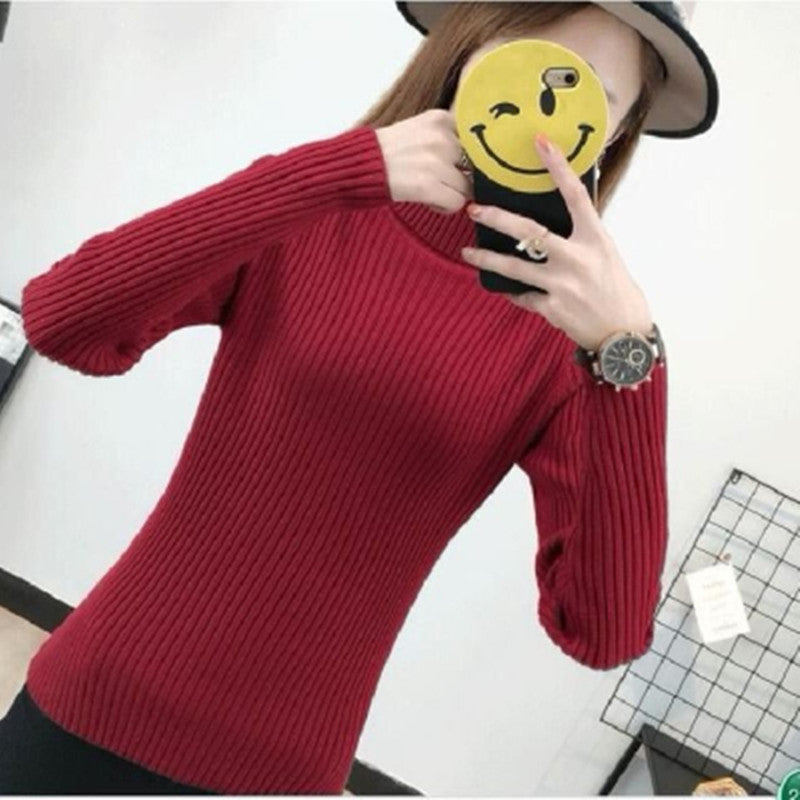 Women's Knit Sweater, Turtleneck Winter Pullover