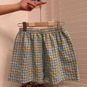 Ladies New Korean Plaid Breathable Shorts