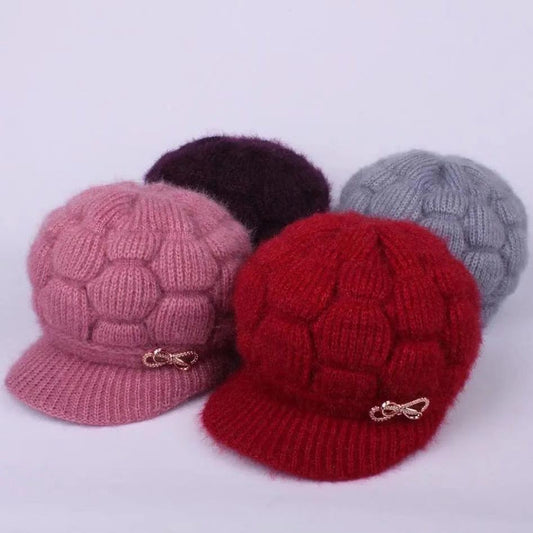 Middle-aged And Elderly Women's Thick Fleece Warm Hat