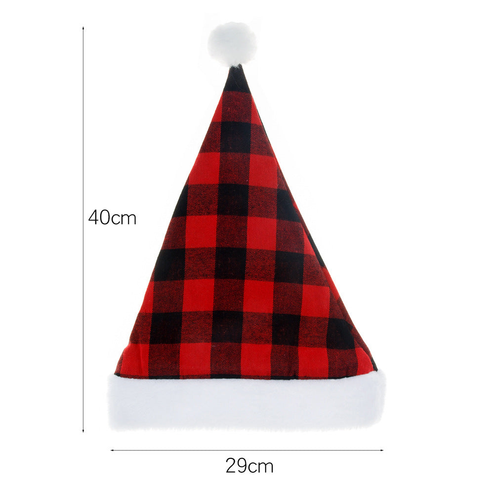 New Christmas Party Festive Hat Red Black And White Checkered