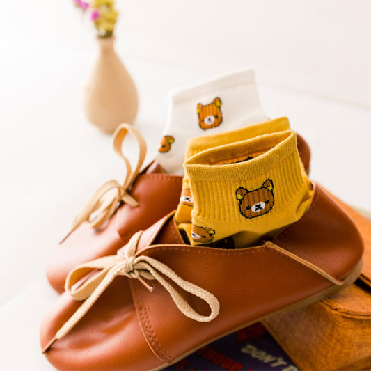 Cartoon Socks Women's Cotton Socks Japanese Sweet Cute Bear Boat Socks