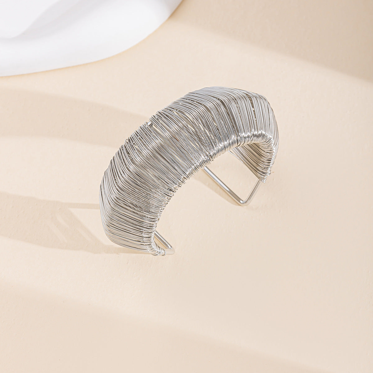 Brushed Exaggerated Alloy C- Shaped Bracelet