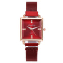 Square Simple Temperament Magnetic Snap Diamond Women's Watch