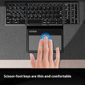 New B055 Business Leather Large Touch Version Bluetooth Folding Keyboard
