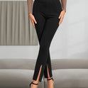 European And American High Waist Casual Sports Split High Slim Fit Comfortable Breathable Hip Lifting Yoga Leggings