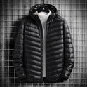 Men's Hooded Cotton Jacket Short Lightweight Cotton Coat