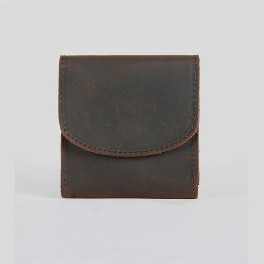 Retro Simple Cowhide Coin Change Mini Wallet