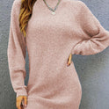 Solid Color Loose Long Sleeves Pullover Coat Sweater
