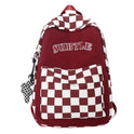 Ins Trendy Cool Plaid Student Backpack