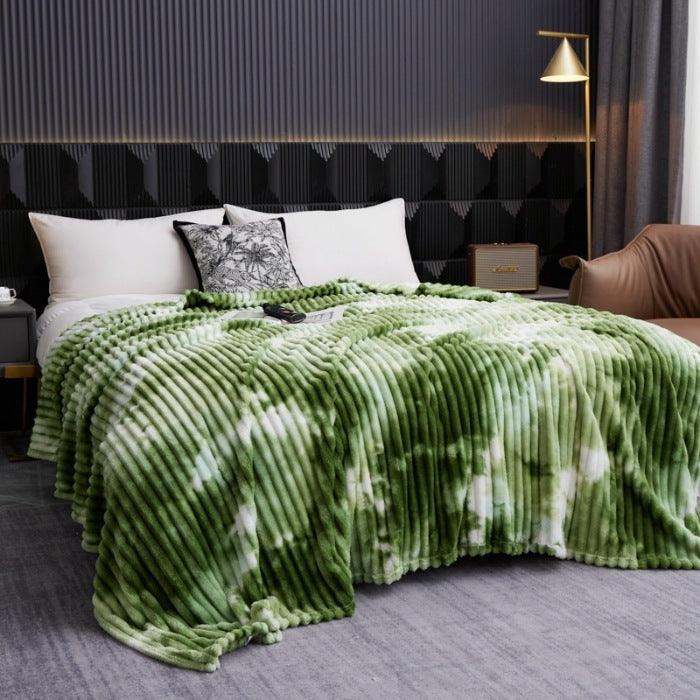 Art Tie-dye Casual Milk Fiber Fleece Blanket Cover