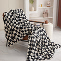 Chessboard Flannel Blanket Thickened Milk Flannel Blanket