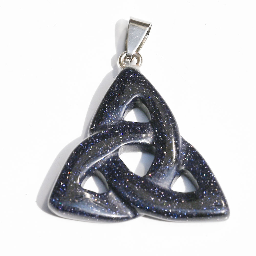 Natural Crystal Stone Celtic Knot Pendant Ornaments