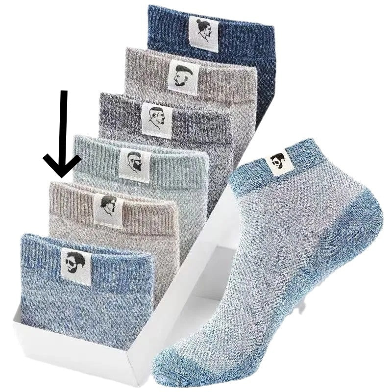 Socks Men's Cotton Summer Thin Deodorant And Sweat-absorbing