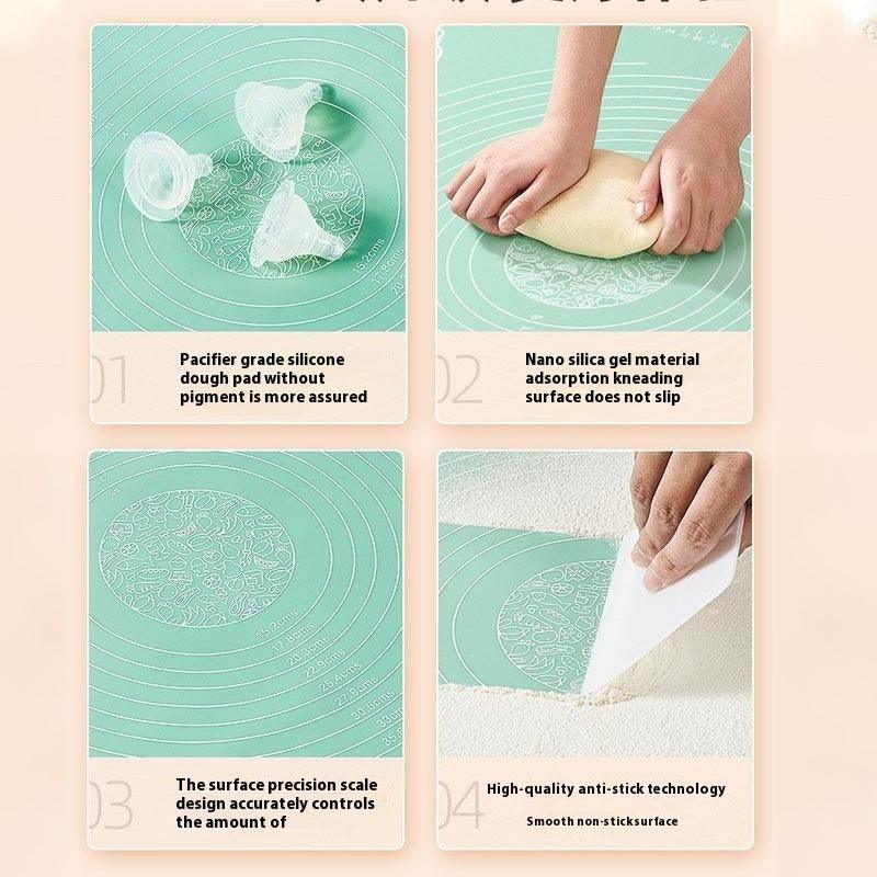 Kitchen Thickened Dough Kneading Chopping Board Non-slip Baking Pad