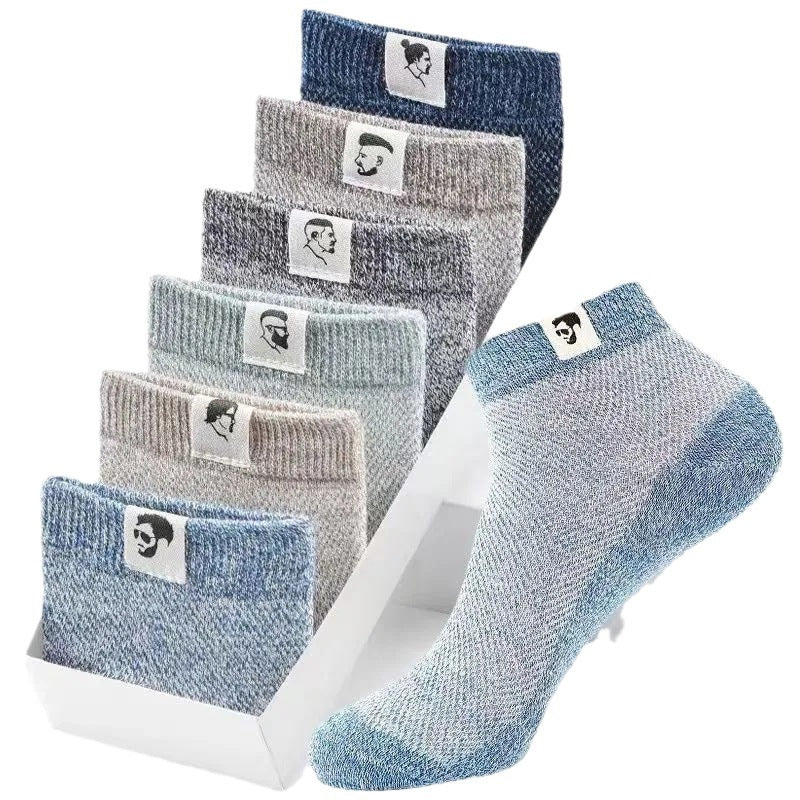 Socks Men's Cotton Summer Thin Deodorant And Sweat-absorbing