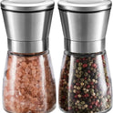 2x Pepper And Salt Grinder Set Mill Adjustable Stainless Steel Shaker Coarse