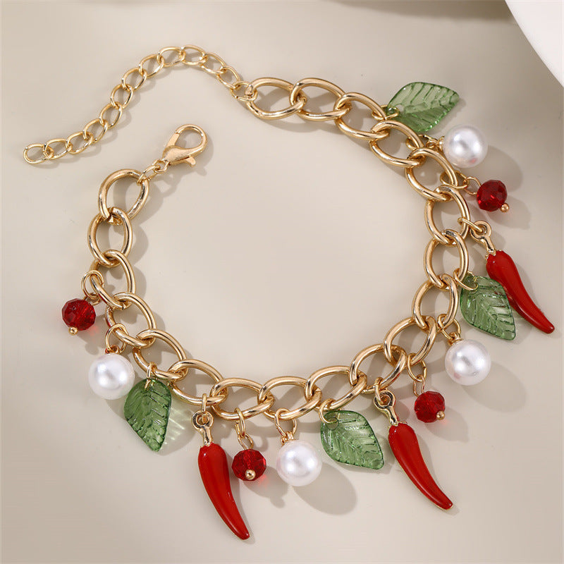 Valentine's Day Bracelet Red Accessories Cherry Bracelet