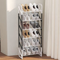 6 TIER SHOE RACK STAND STORAGE SELF ORGANISER LIGHTWEIGHT COMPACT SPACE SAVING