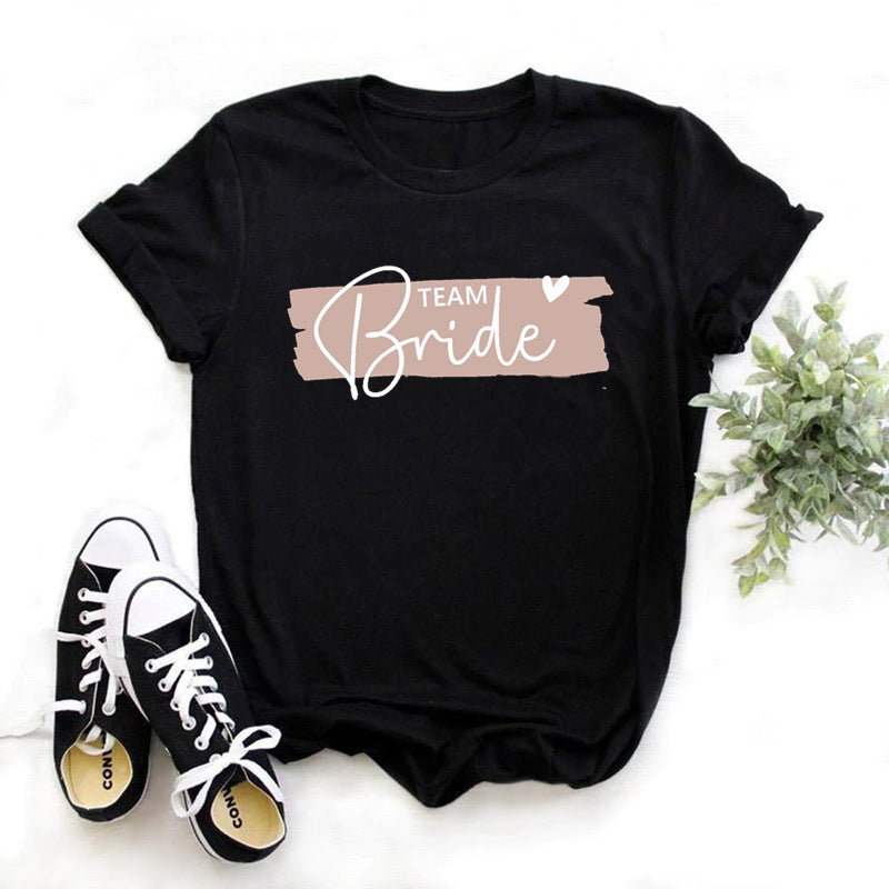 Women's Printed Short-sleeved T-shirt For Pre-wedding Bachelor Party