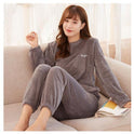 Warm Suit Women's Thick Coral Fleece Loungewear Suit