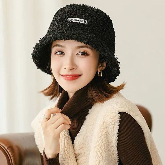 Women's Fashion Versatile Lamb Wool Warm Fisherman's Hat