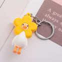 Creative Cartoon Goose Doll Keychain Trendy Bags Pendant Push Promotional Novelties Wholesale