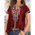 Women's Bohemian New Short Sleeve T-shirt