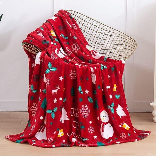 Christmas Flannel Blanket 3D Printing Nap Quilt