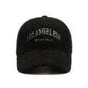 Lamb Wool Hat Autumn And Winter Letter Embroidered Peaked Cap