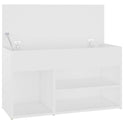 vidaXL Shoe Bench White 80x30x45 cm Engineered Wood