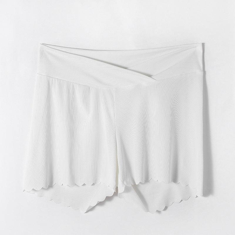 Pregnant Women's Safety Pants Summer Thin Low Waist Wide Leg Anti-exposure Shorts