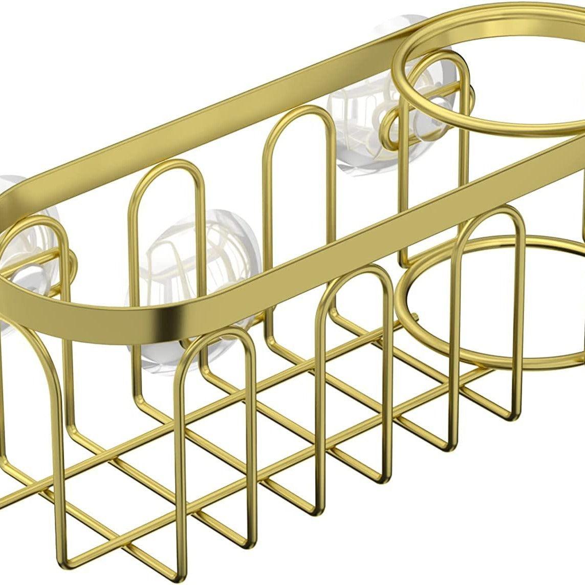 Kitchen Utensils Wall Mounted Suction Cup Type Non Perforated Sink Sponge Drain Rack